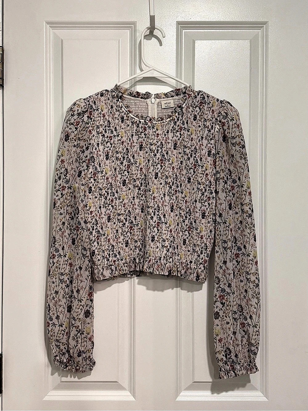 Wilfred Aritzia Tempest Blouse Floral Smocked Top M